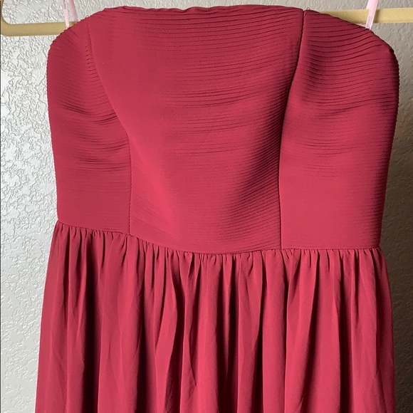 Red ruby strapless dress - Picture 3 of 4